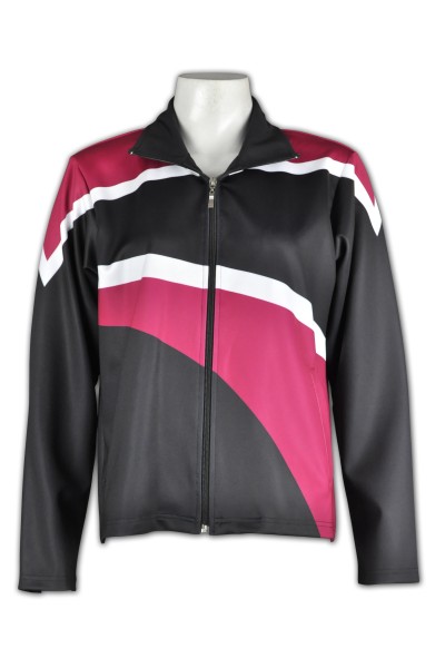 CH212 Online Order Cheerleading Jacket Fashion Design Contrast Color Zip Cheerleading Uniform Cheerleading Uniform Supplier front view